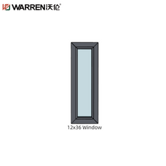 12x36 Picture Aluminium Low E Black Impact Window For Home