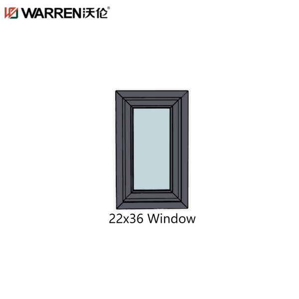 22x36 Push-out Casement Aluminium Tempered Glass White Interior Window With Screen