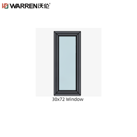 WDMA 30x72 Window Black Trim White Windows Residential Pass Through Window Casement Aluminum