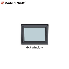 4x3 Picture Aluminium Insulated Glass Black Large Window For Sale