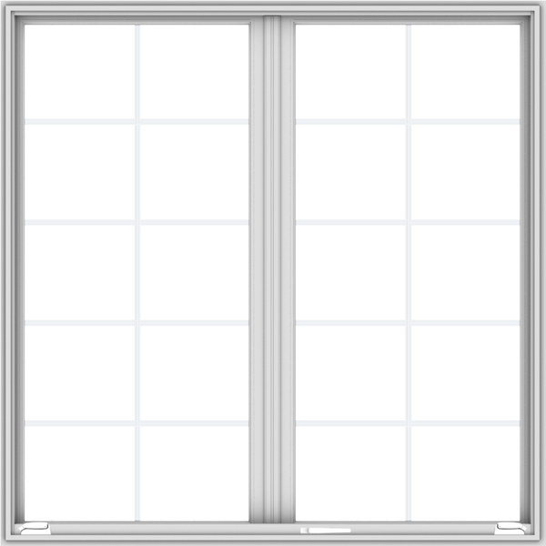 72x72 (71.5 x 71.5 inch) White Aluminum French Window with Colonial Grids