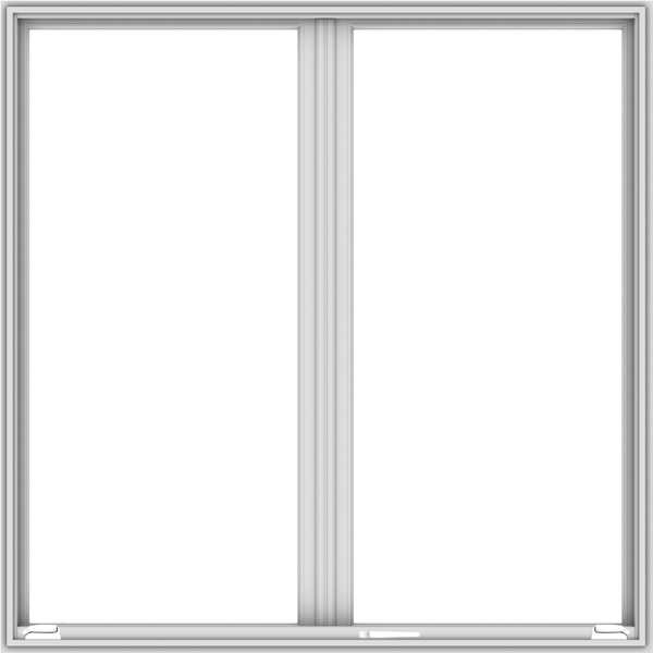 72x72 (71.5 x 71.5 inch) White Aluminum French Window Clear no Grids