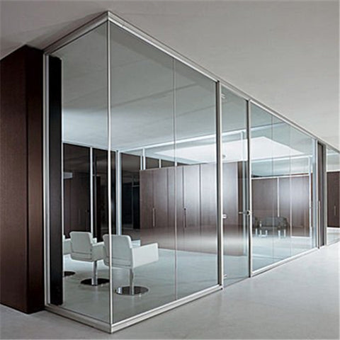 12mm tempered glass sliding office door wall panel cost on China WDMA