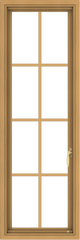 WDMA 18x54 (17.5 x 53.5 inch) Pine Wood Light Grey Aluminum push out Casement Window with Colonial Grids