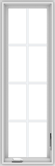 WDMA 18x54 (17.5 x 53.5 inch) White Vinyl uPVC Crank out Casement Window with Colonial Grids