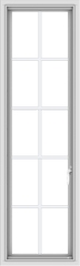 WDMA 18x60 (17.5 x 59.5 inch) White Vinyl uPVC Push out Casement Window with Colonial Grids