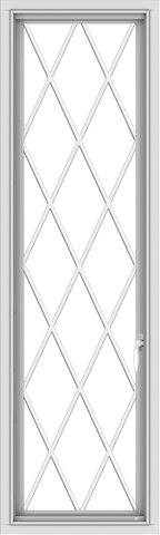 WDMA 18x60 (17.5 x 59.5 inch) White Vinyl uPVC Push out Casement Window without Grids with Diamond Grills