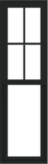 WDMA 18x60 (17.5 x 59.5 inch) Vinyl uPVC Black Single Hung Double Hung Window with Prairie Grids Interior