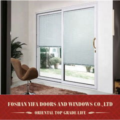 2 panel glass door exterior white fixed aluminum storm double leaf louvered doors on China WDMA