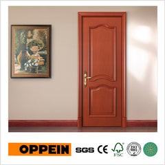 2023 New Design Brown Walnut Solid Wood Frame Security Door with Glass on China WDMA