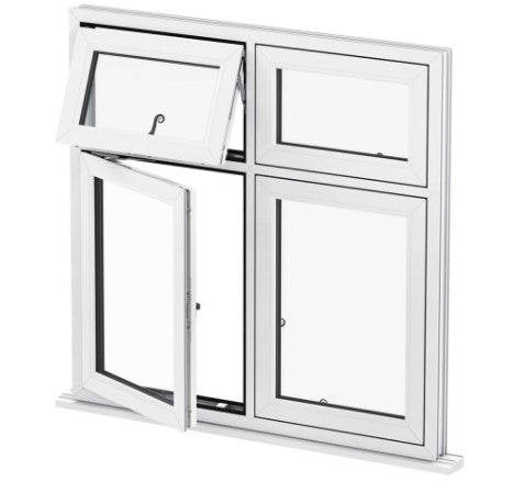 WDMA High Quality UPVC Frames Modern Design Swing Window For Apartment