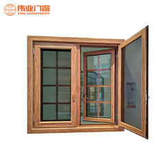 2019 China factory price swing wooden aluminium casement windows on China WDMA