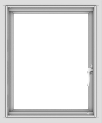 WDMA 20x24 (19.5 x 23.5 inch) Vinyl uPVC White Push out Casement Window without Grids Interior