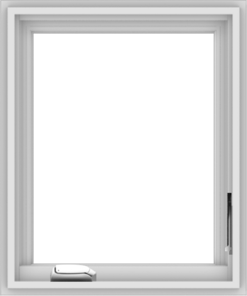 WDMA 20x24 (19.5 x 23.5 inch) White Vinyl uPVC Crank out Casement Window without Grids Interior