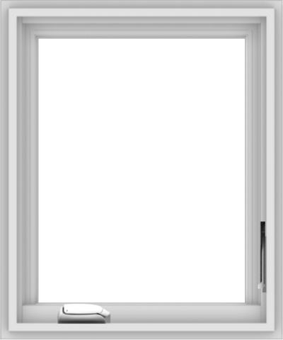 WDMA 20x24 (19.5 x 23.5 inch) White Vinyl uPVC Crank out Casement Window without Grids Interior