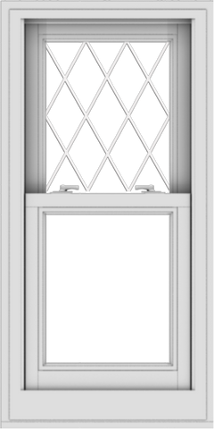 WDMA 20x40 (19.5 x 39.5 inch)  Aluminum Single Double Hung Window with Diamond Grids