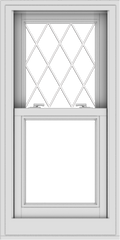 WDMA 20x40 (19.5 x 39.5 inch)  Aluminum Single Double Hung Window with Diamond Grids