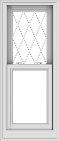 WDMA 20x48 (19.5 x 47.5 inch)  Aluminum Single Double Hung Window with Diamond Grids