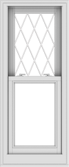 WDMA 20x48 (19.5 x 47.5 inch)  Aluminum Single Double Hung Window with Diamond Grids