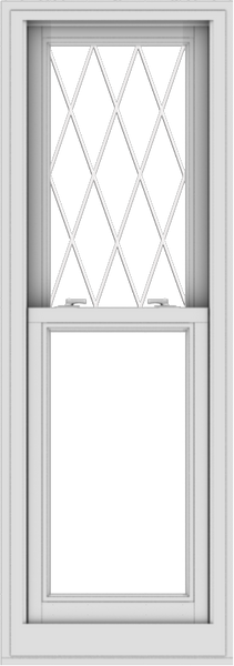 WDMA 20x57 (19.5 x 56.5 inch)  Aluminum Single Double Hung Window with Diamond Grids