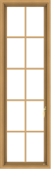 WDMA 20x66 (19.5 x 65.5 inch) Pine Wood Light Grey Aluminum Push out Casement Window with Colonial Grids