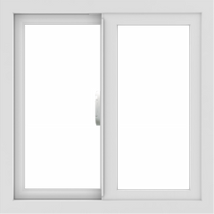 WDMA 24x24 (23.5 x 23.5 inch) Vinyl uPVC White Slide Window without Grids Interior