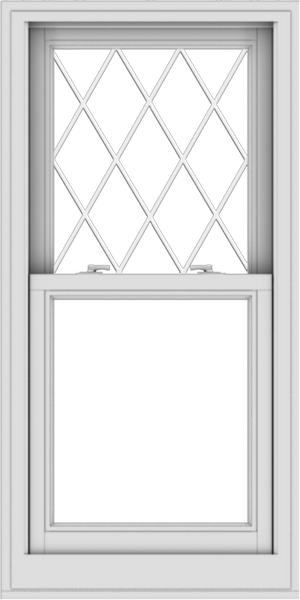 WDMA 24x48 (23.5 x 47.5 inch)  Aluminum Single Double Hung Window with Diamond Grids