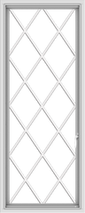 WDMA 24x60 (23.5 x 59.5 inch) White Vinyl uPVC Push out Casement Window without Grids with Diamond Grills