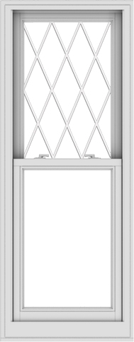 WDMA 24x61 (23.5 x 60.5 inch)  Aluminum Single Double Hung Window with Diamond Grids