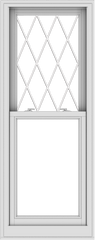 WDMA 24x61 (23.5 x 60.5 inch)  Aluminum Single Double Hung Window with Diamond Grids