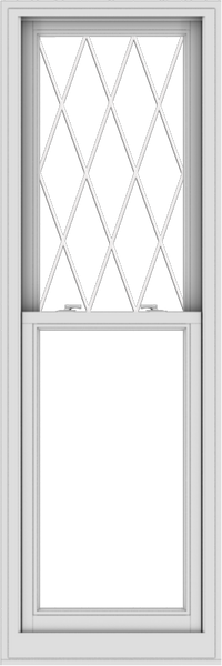 WDMA 24x72 (23.5 x 71.5 inch)  Aluminum Single Double Hung Window with Diamond Grids