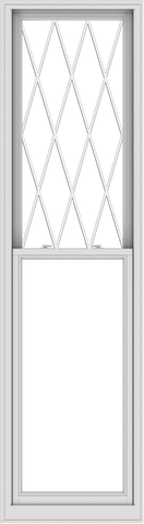 WDMA 28x102 (27.5 x 101.5 inch)  Aluminum Single Double Hung Window with Diamond Grids