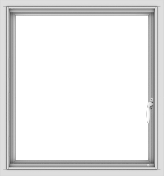 WDMA 28x30 (27.5 x 29.5 inch) Vinyl uPVC White Push out Casement Window without Grids Interior