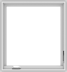 WDMA 28x30 (27.5 x 29.5 inch) White Vinyl uPVC Crank out Casement Window without Grids Interior