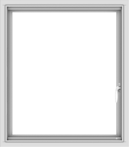 WDMA 28x32 (27.5 x 31.5 inch) Vinyl uPVC White Push out Casement Window without Grids Interior