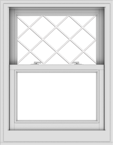 WDMA 28x36 (27.5 x 35.5 inch)  Aluminum Single Double Hung Window with Diamond Grids