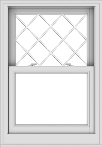 WDMA 28x40 (27.5 x 39.5 inch)  Aluminum Single Double Hung Window with Diamond Grids