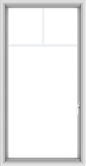 WDMA 28x54 (27.5 x 53.5 inch) uPVC Vinyl White push out Casement Window with Fractional Grilles