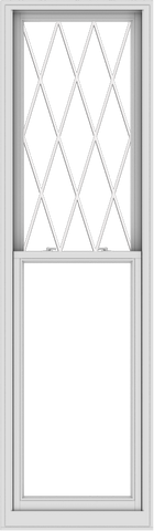 WDMA 28x96 (27.5 x 95.5 inch)  Aluminum Single Double Hung Window with Diamond Grids