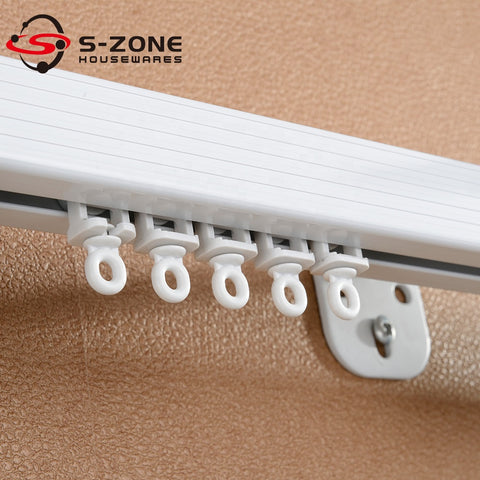 2m Aluminum alloy Bendable double curtain track with motorized system on China WDMA