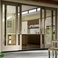 3-track Two Panels PVC Patio Sliding Doors, Kitchen Panel Track Sliding door, UPVC glass sliding patio doors on China WDMA