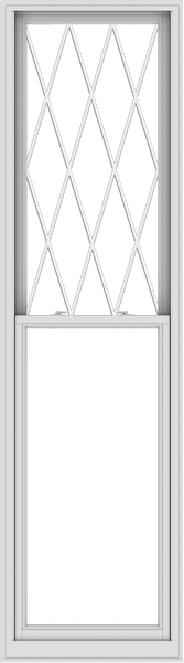 WDMA 30x108 (29.5 x 107.5 inch)  Aluminum Single Double Hung Window with Diamond Grids