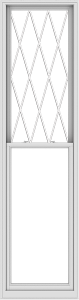 WDMA 30x114 (29.5 x 113.5 inch)  Aluminum Single Double Hung Window with Diamond Grids