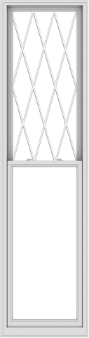 WDMA 30x114 (29.5 x 113.5 inch)  Aluminum Single Double Hung Window with Diamond Grids