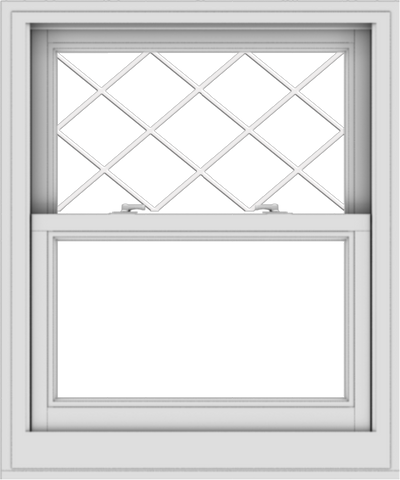 WDMA 30x36 (29.5 x 35.5 inch)  Aluminum Single Double Hung Window with Diamond Grids