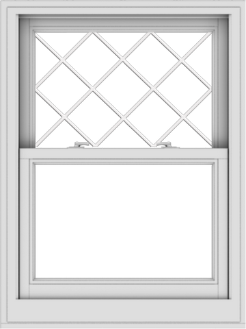 WDMA 30x40 (29.5 x 39.5 inch)  Aluminum Single Double Hung Window with Diamond Grids