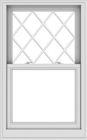 WDMA 30x48 (29.5 x 47.5 inch)  Aluminum Single Double Hung Window with Diamond Grids