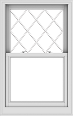 WDMA 30x48 (29.5 x 47.5 inch)  Aluminum Single Double Hung Window with Diamond Grids