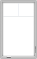 WDMA 30x48 (29.5 x 47.5 inch) White Vinyl uPVC Crank out Casement Window with Fractional Grilles