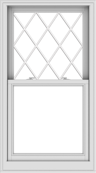 WDMA 30x54 (29.5 x 53.5 inch)  Aluminum Single Double Hung Window with Diamond Grids